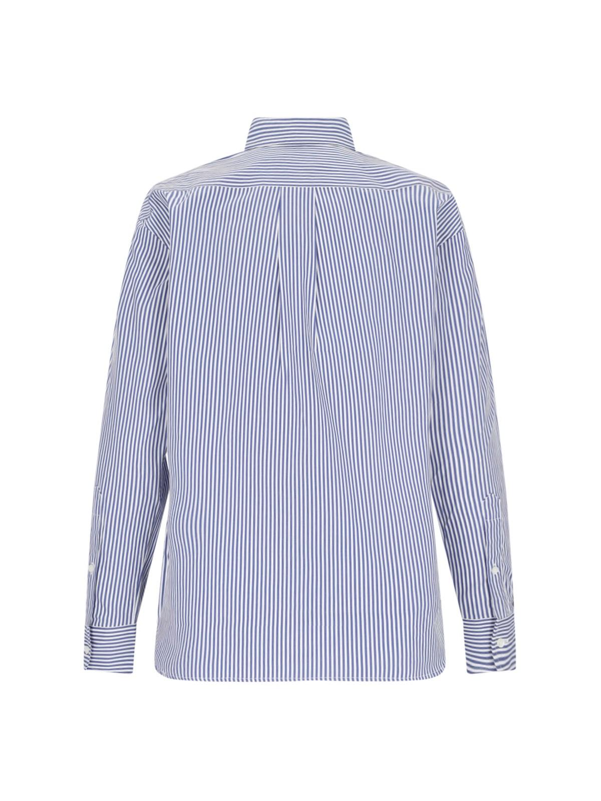 Shop Ralph Lauren Striped Shirt In Navy