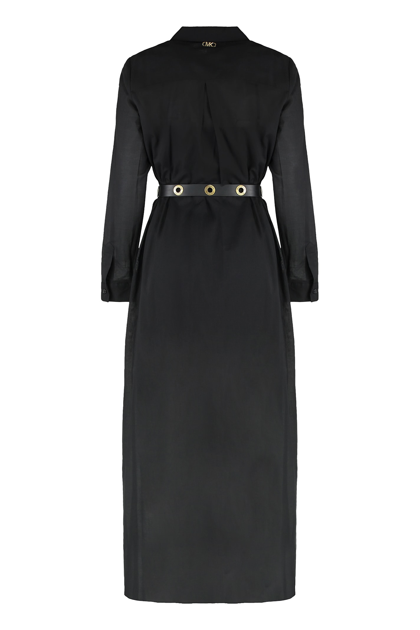 Michael Michael Kors Belted Shirtdress In Black