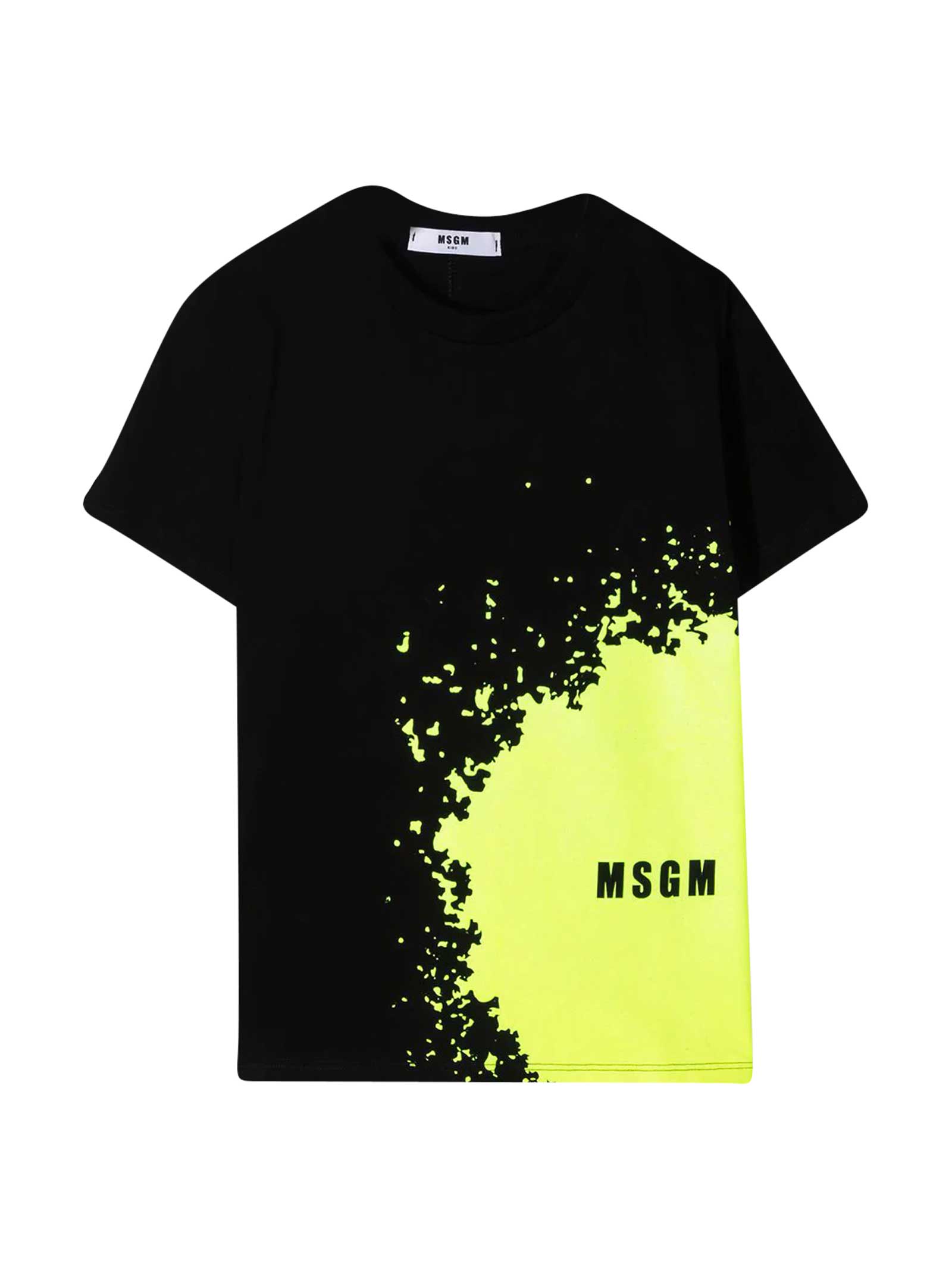 Gcds Mini Kids' Black T-shirt In Nero