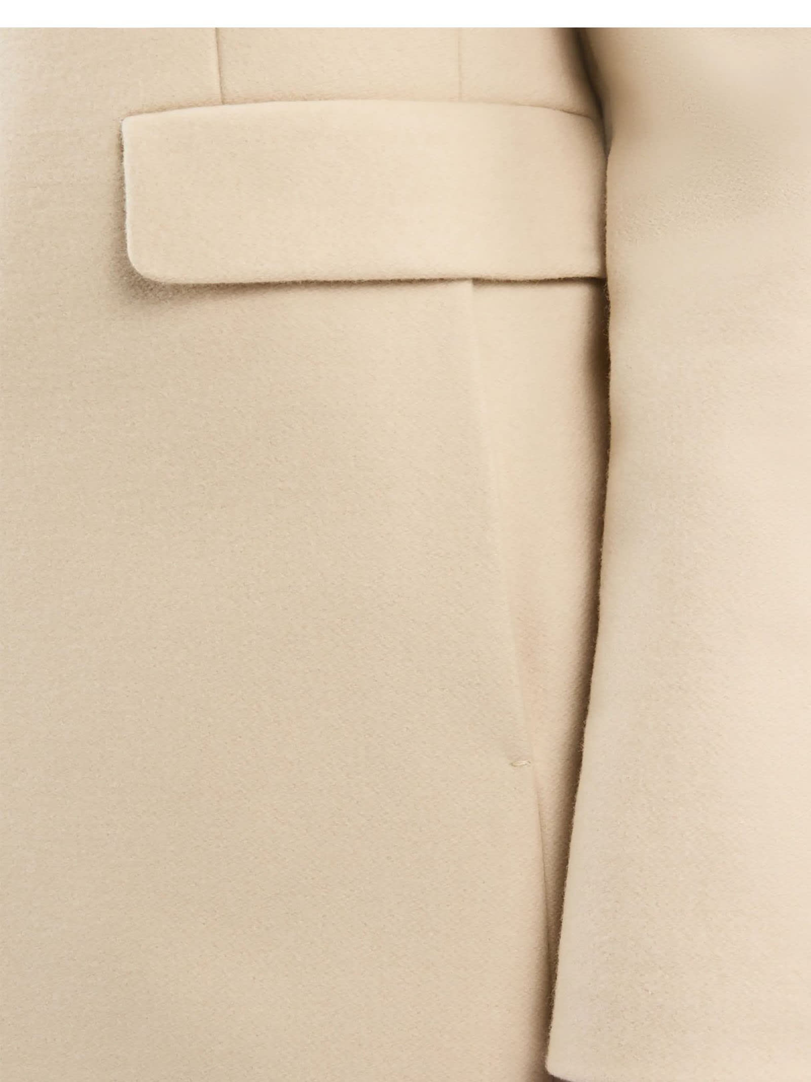 Shop Fay Toggle Coat In Beige Wool Blend Fabric