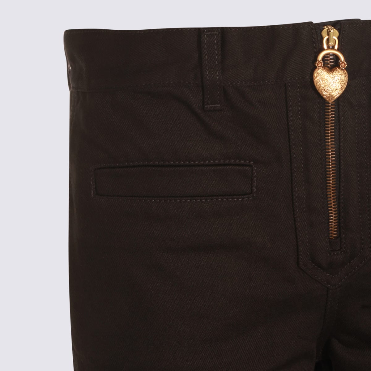 Chloé Black Cotton Jeans In Brown