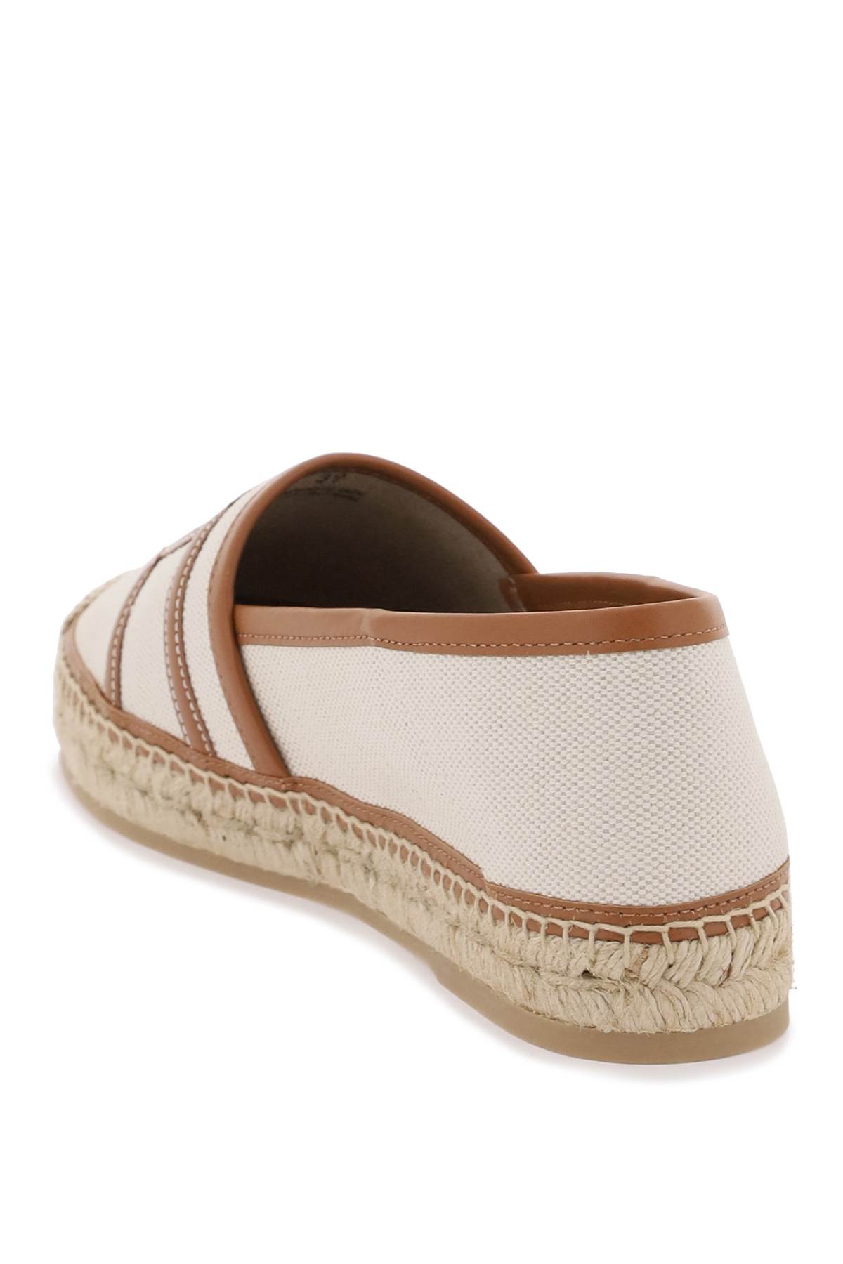 Shop Tod's Kates Espadr In B018(bianco Marmo)+s410(kenia Sc) (beige)