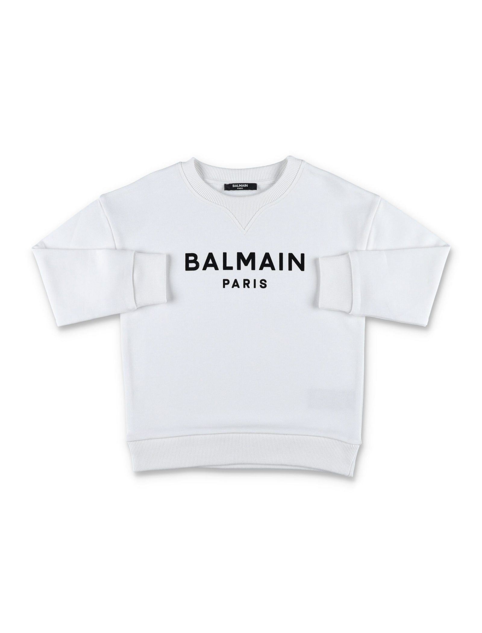 Balmain Logo Sweatshirt In White