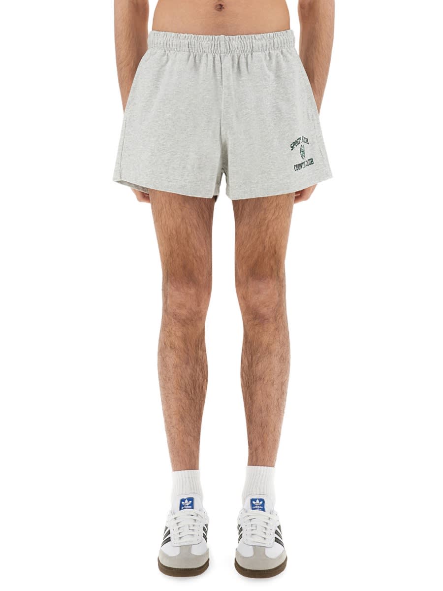 Sporty & Rich Short Varsity In Grey