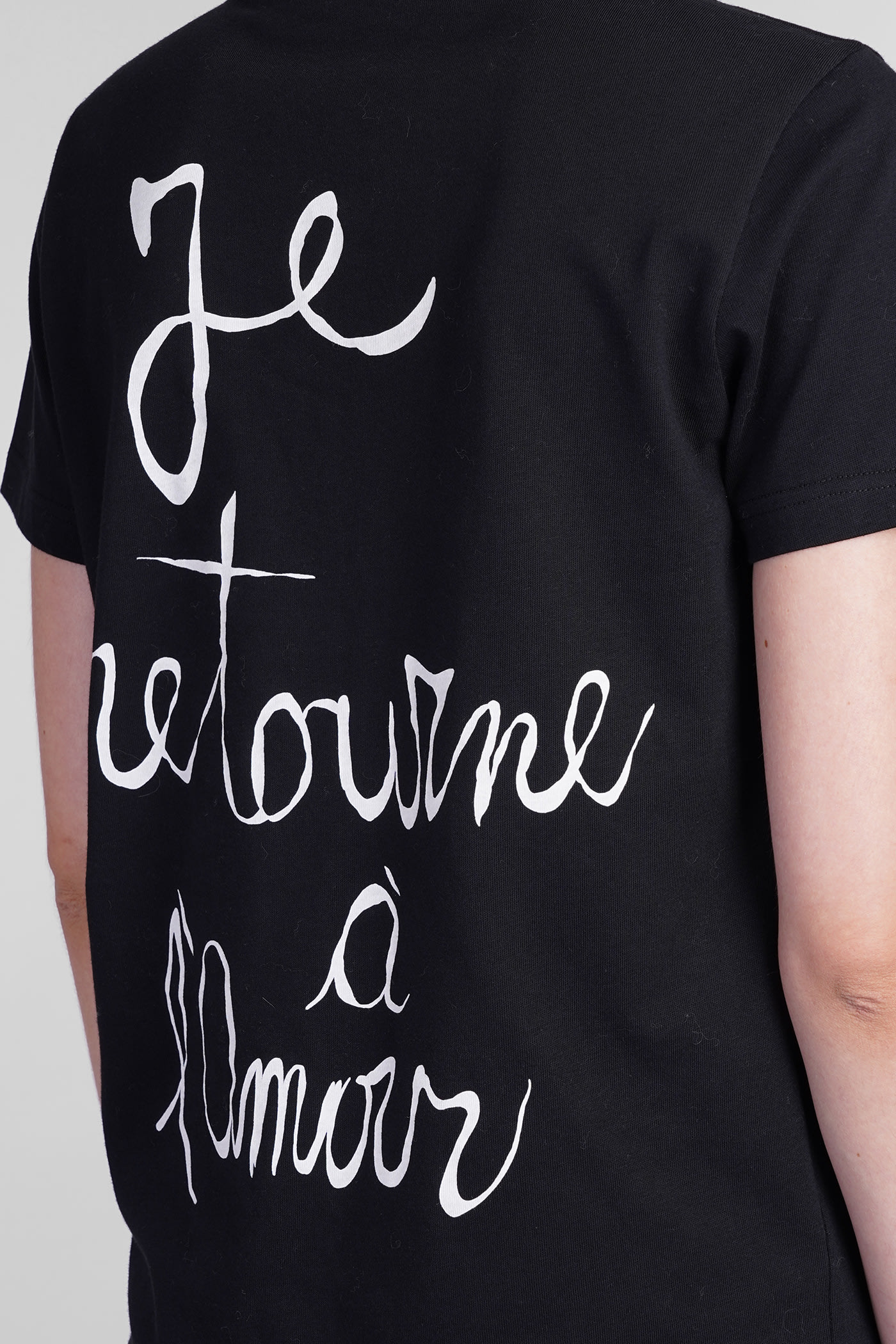 Shop Blumarine T-shirt In Black Cotton