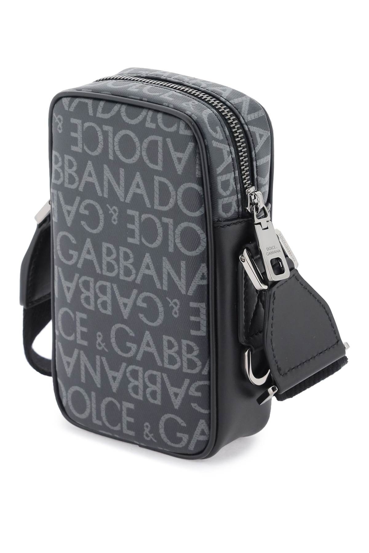 Dolce & Gabbana Canvas Shoulder Bag In Grey