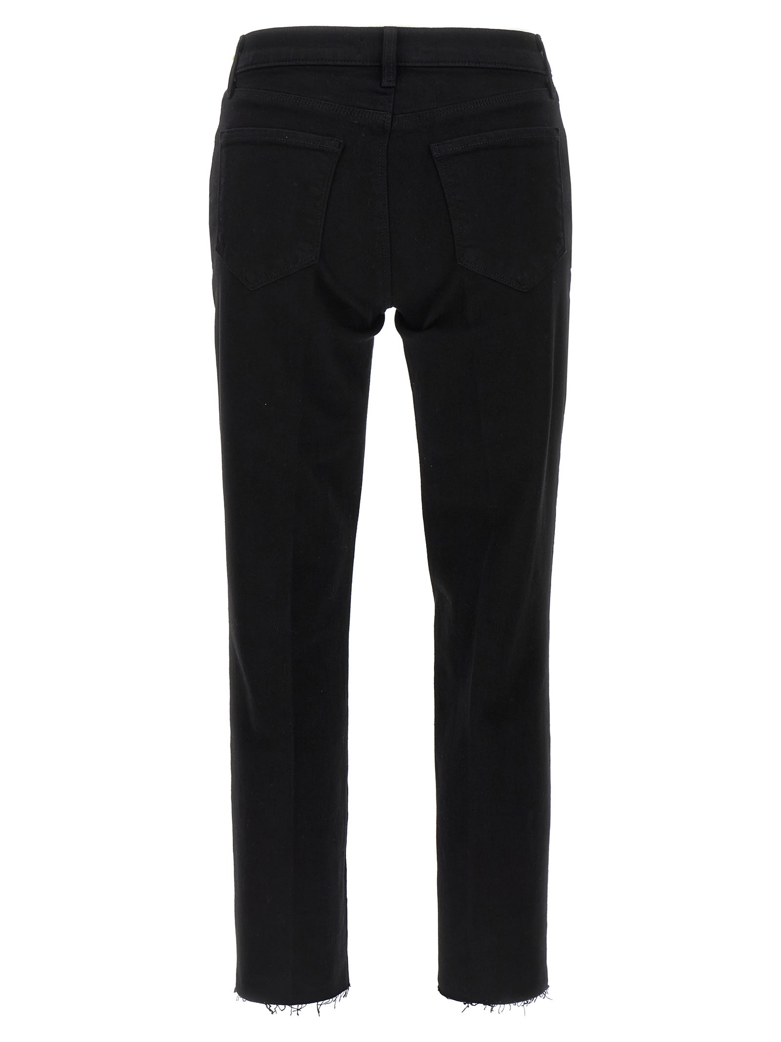L Agence Sada Frayed Cropped High-rise Slim-leg Jeans