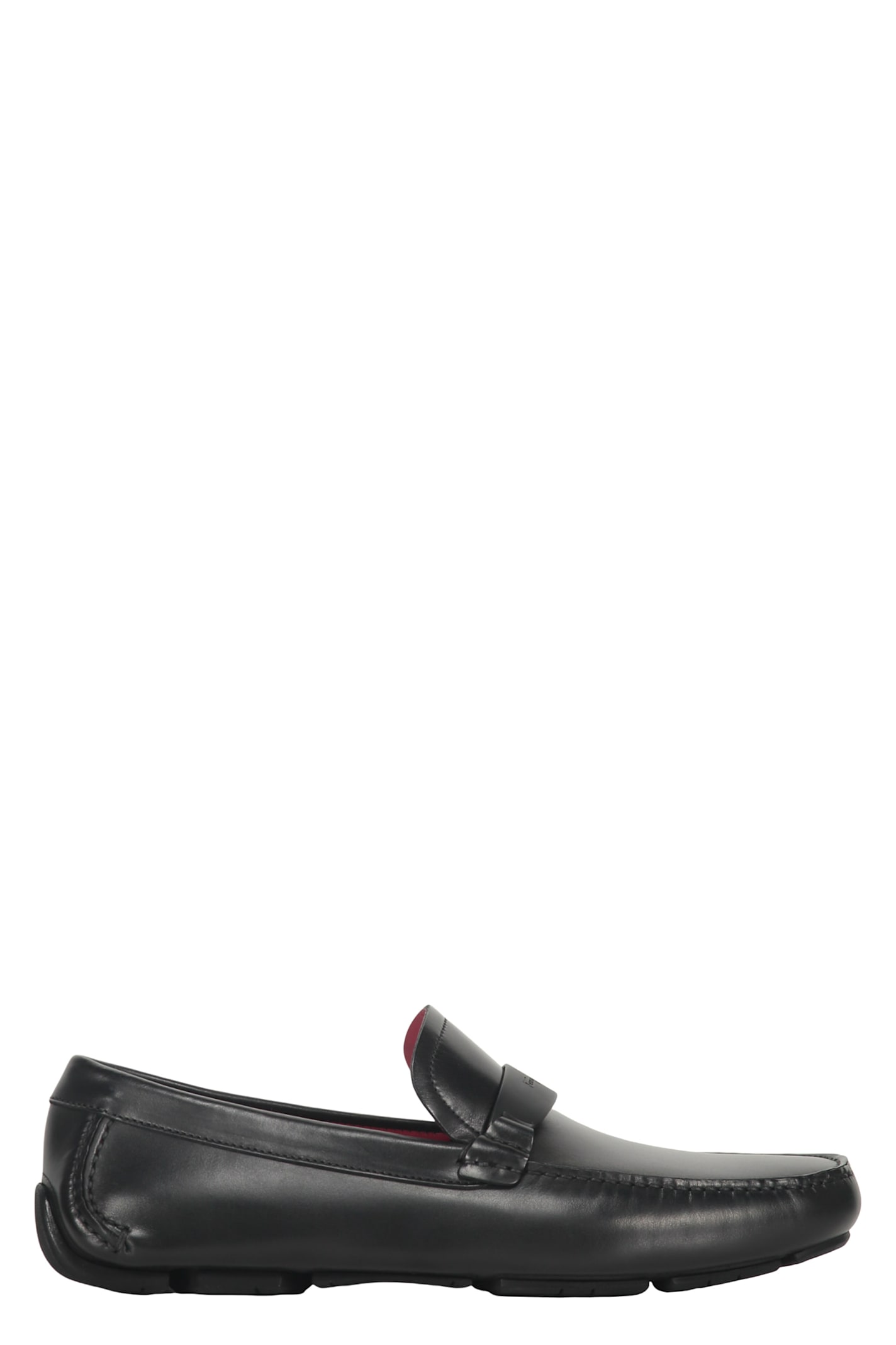 Ferragamo Man Loafers Black Size 8.5 Leather In Black