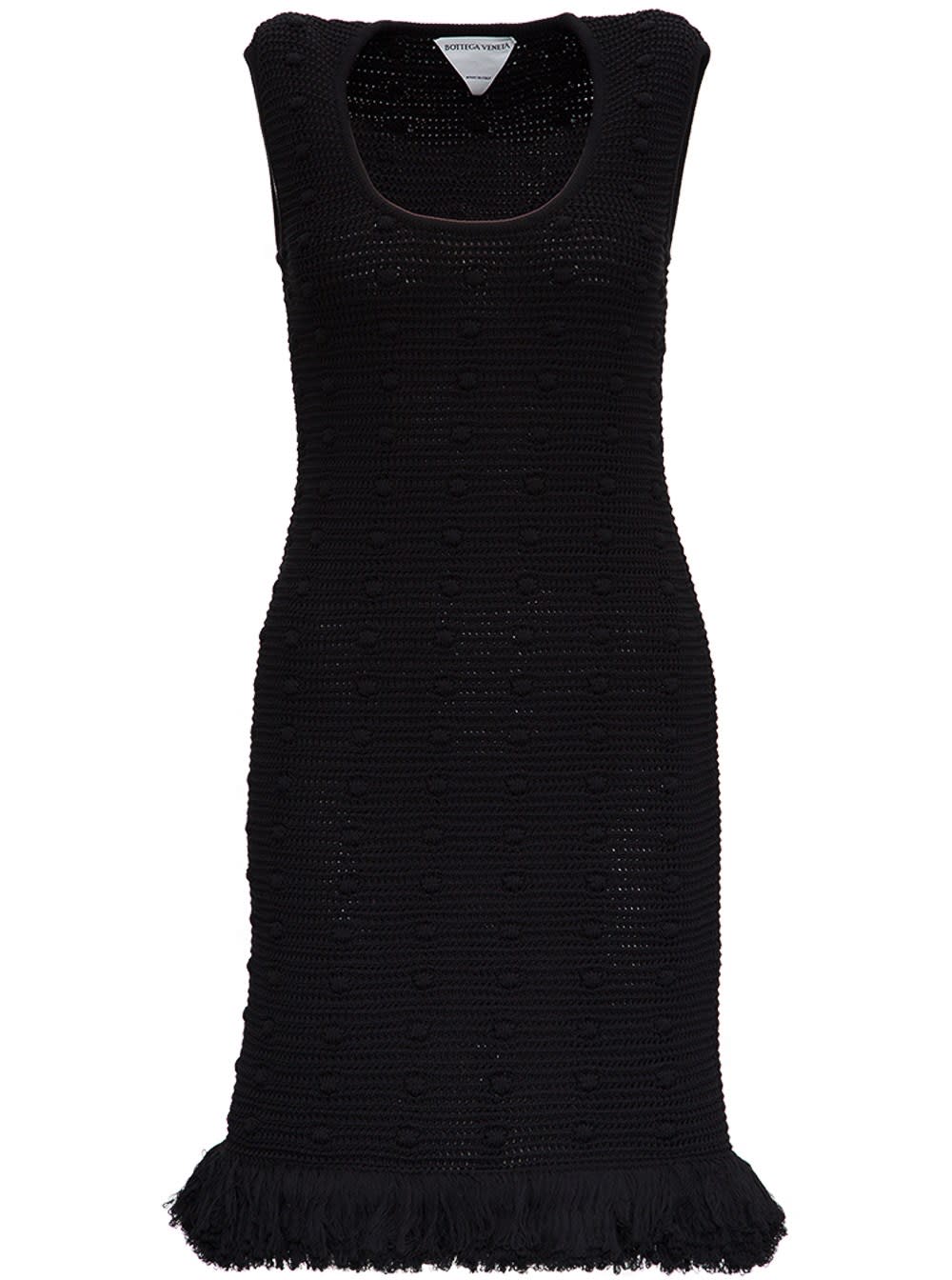 Photo of  Bottega Veneta Crochet Dress With Fringed Bottom- shop Bottega Veneta Dresses online sales