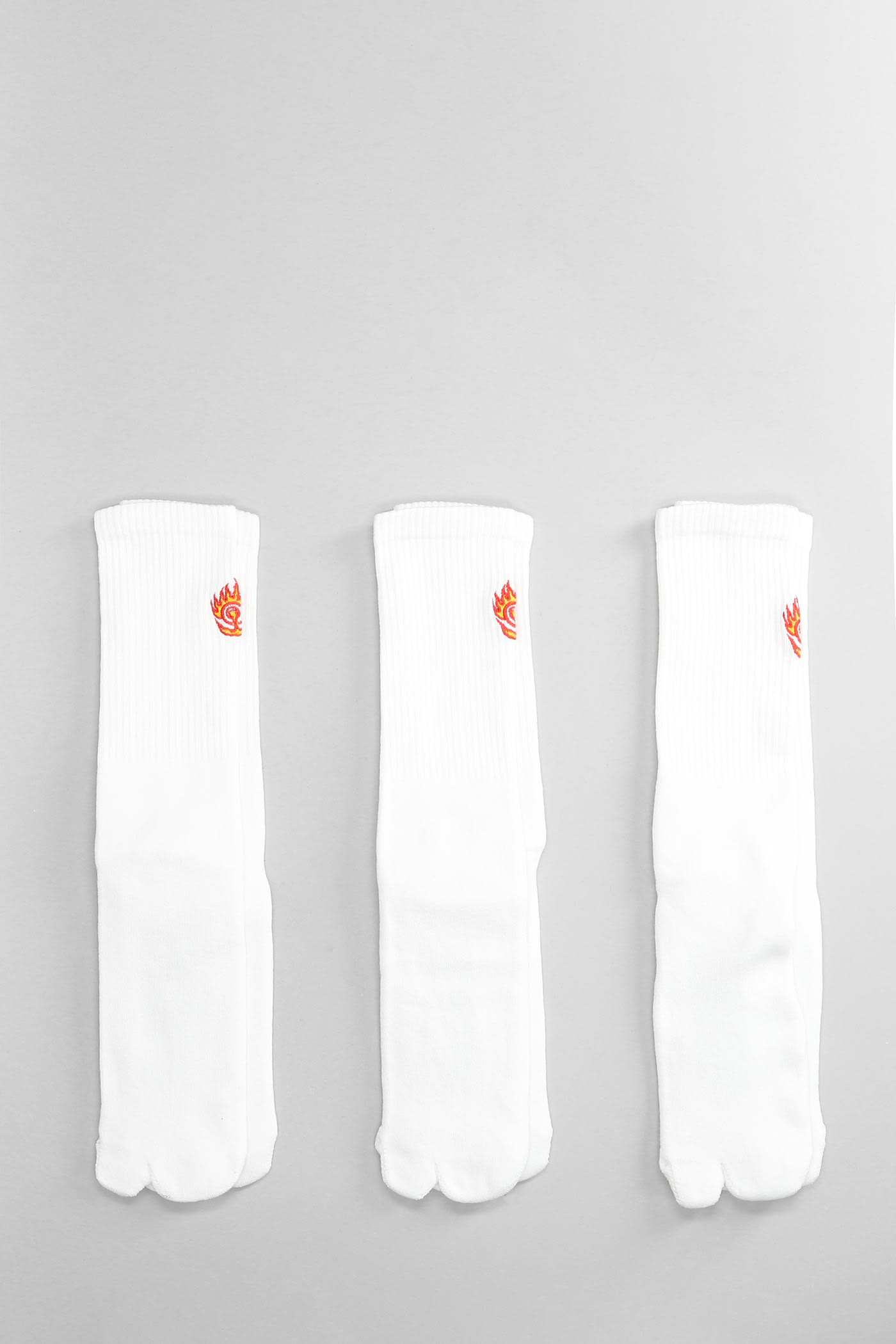 Maharishi Socks In White Cotton