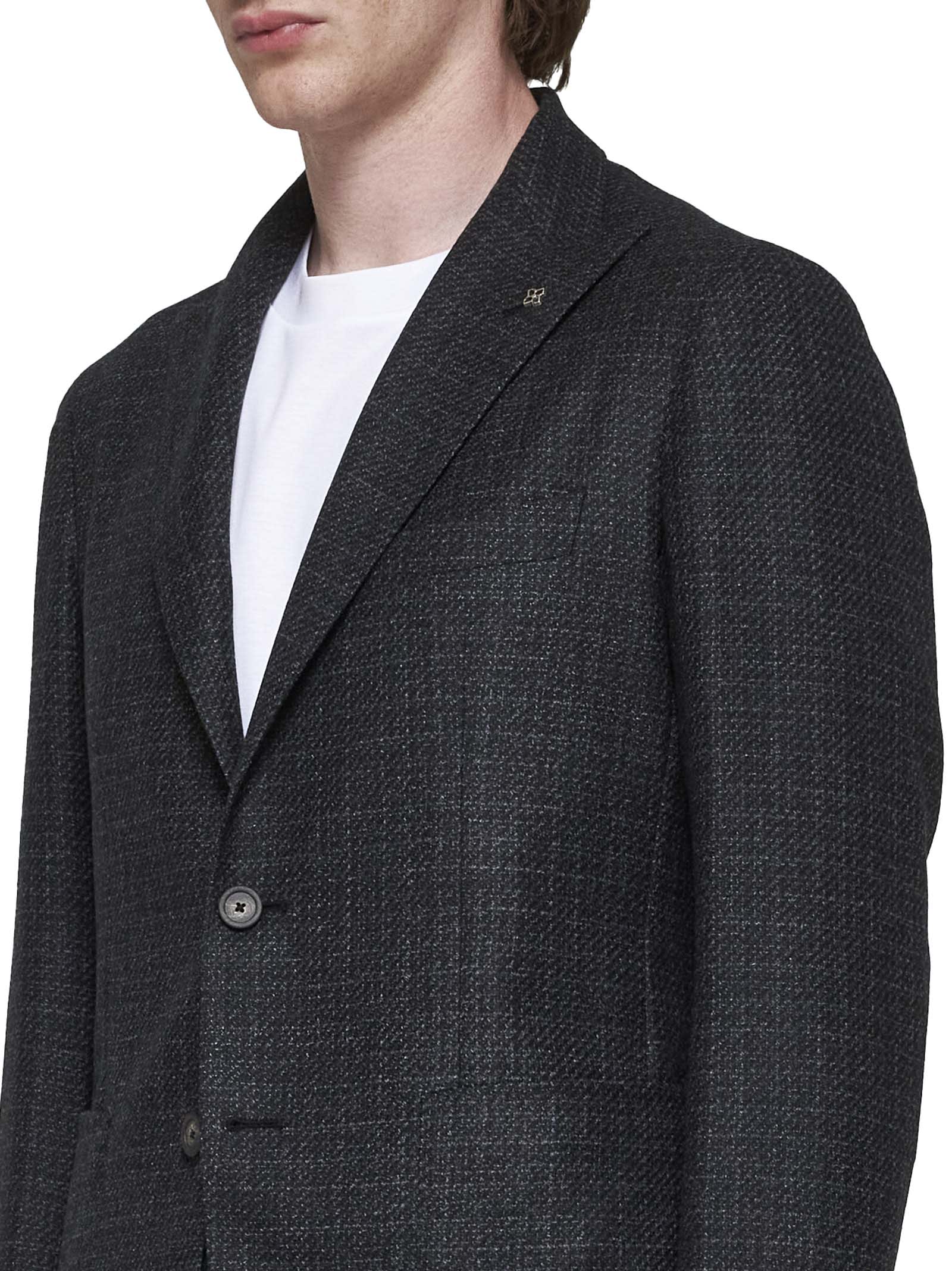 Shop Tagliatore Blazer In Black