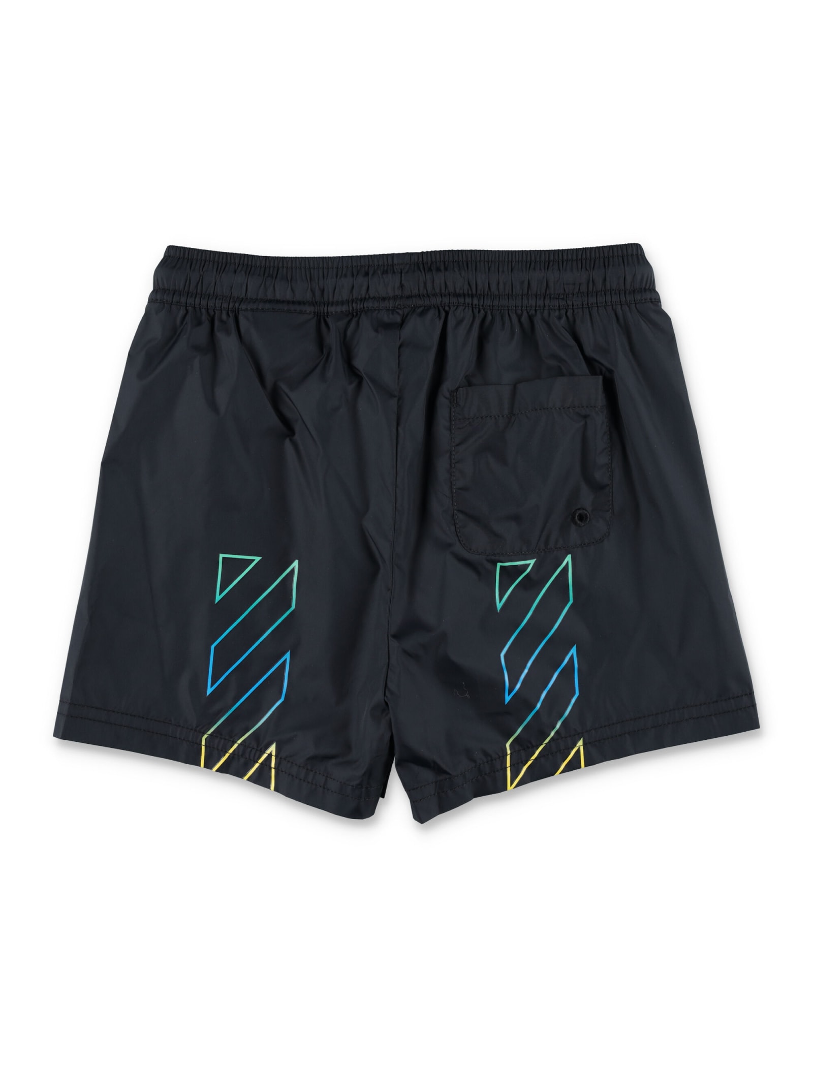 Shop Off-white Diag Rainbow Swimshorts In Black
