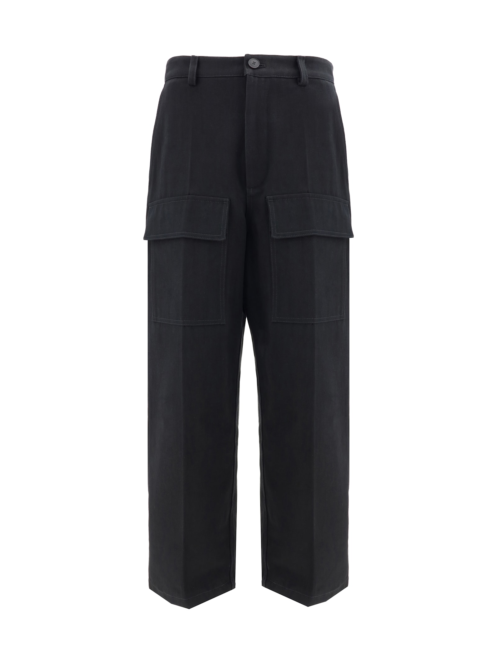 Shop Valentino Cargo Pants In Nero