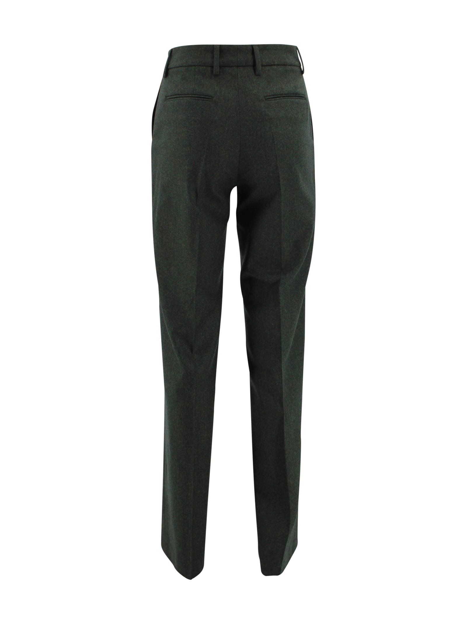 Pt Torino Wool Trousers In Green
