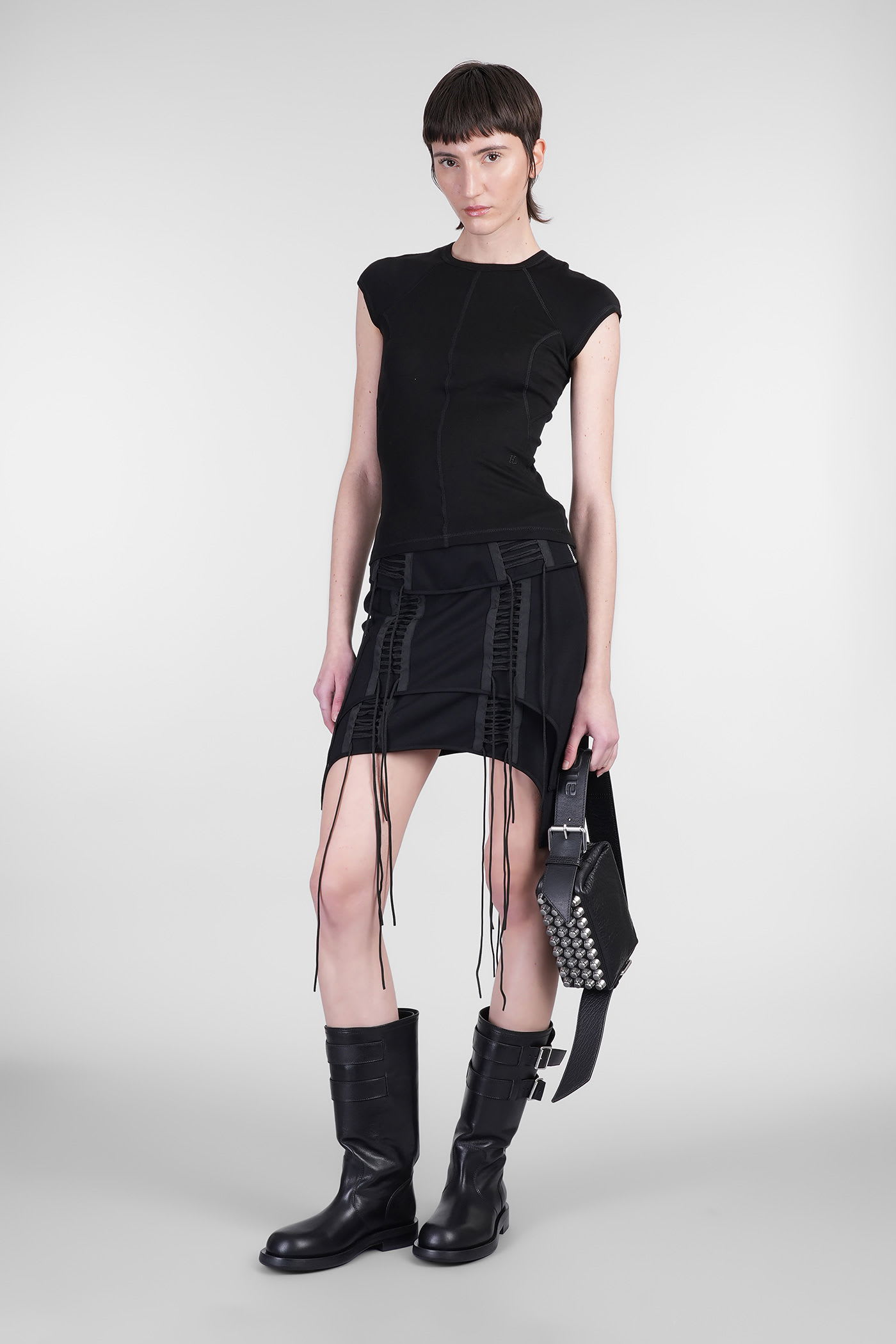 Helmut Lang Skirt In Black Rayon