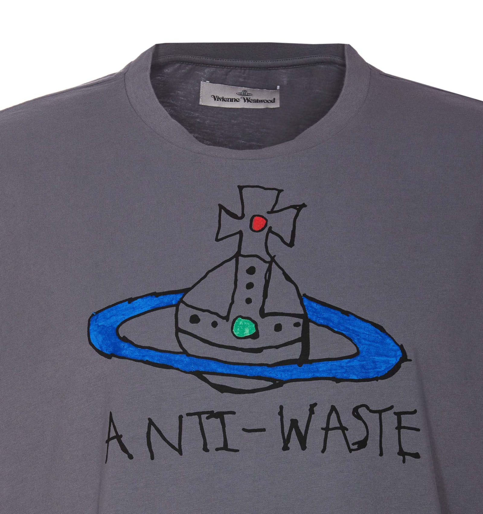 Shop Vivienne Westwood Antiwaste Classic T-shirt In Grey