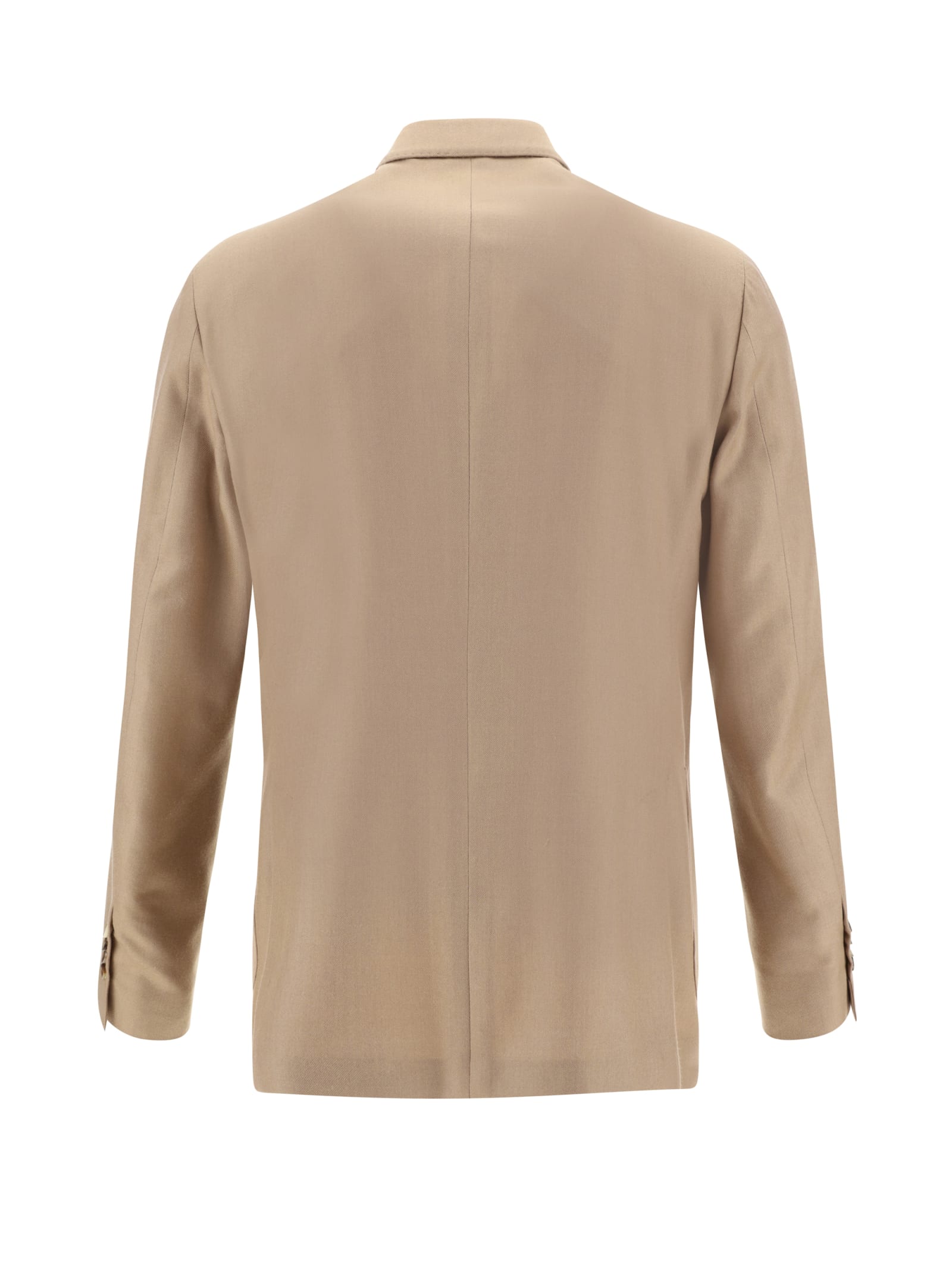 Shop Lardini Blazer Jacket In Camel