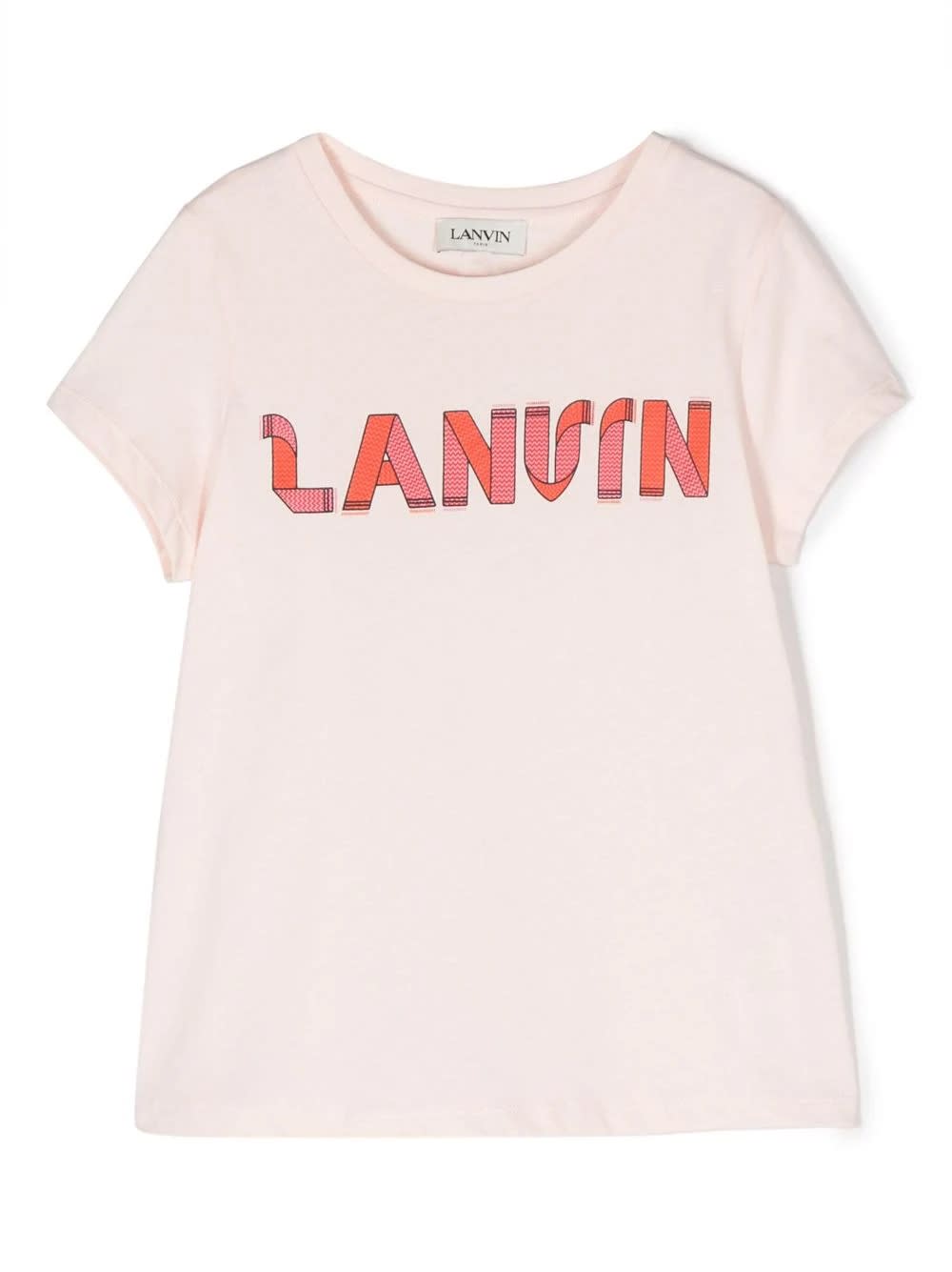 Shop Lanvin Logo T-shirt In C Rosa Antico