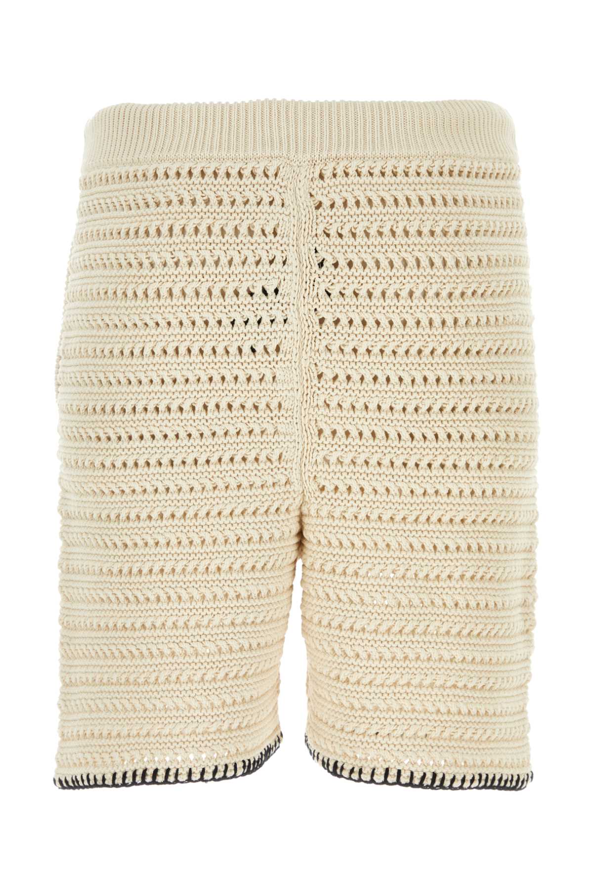 Shop Alanui Sand Crochet Bermuda Shorts In 0310