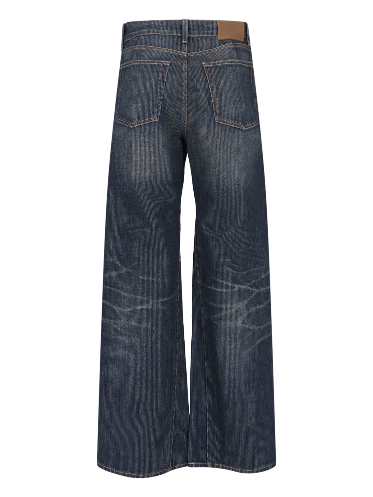 Our Legacy Wide-leg Trousers With Pockets And Loops In Blue
