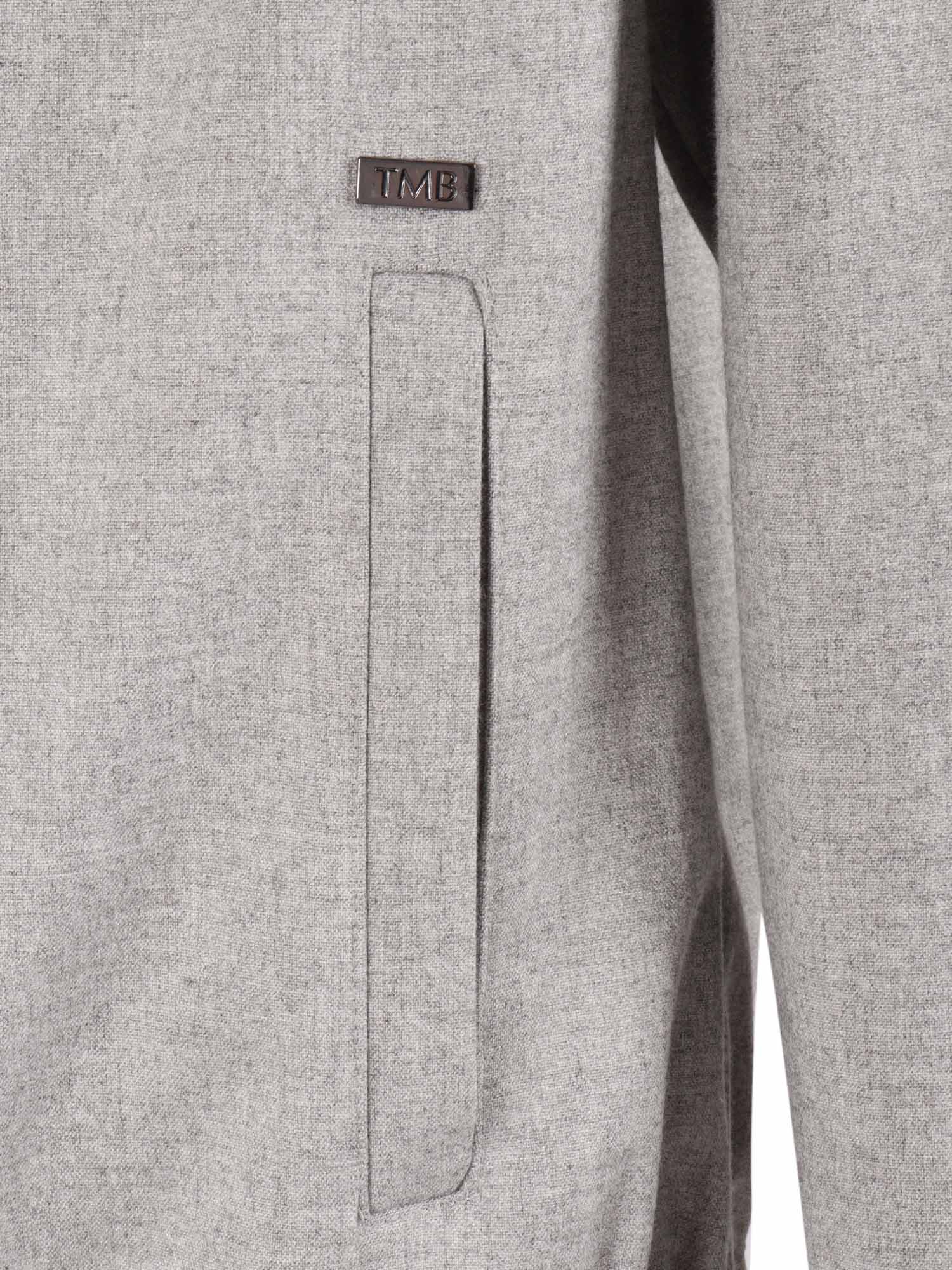 Tombolini Lightweight Hooded Jacket With Textured Finish In Gray