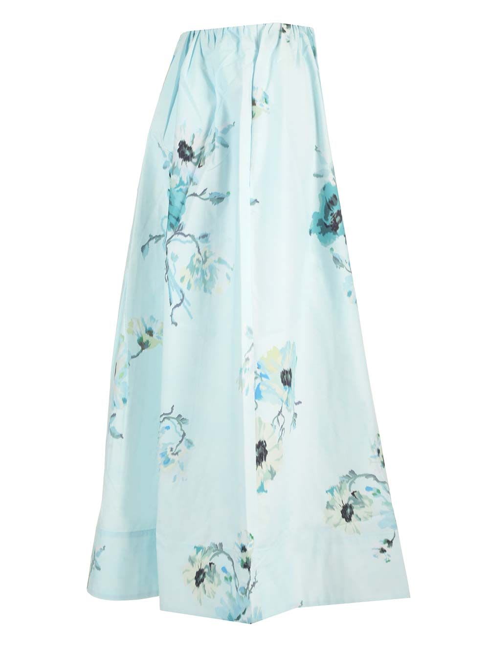 Shop Zimmermann Lightburst Gathered Midi Skirt In Light Blue