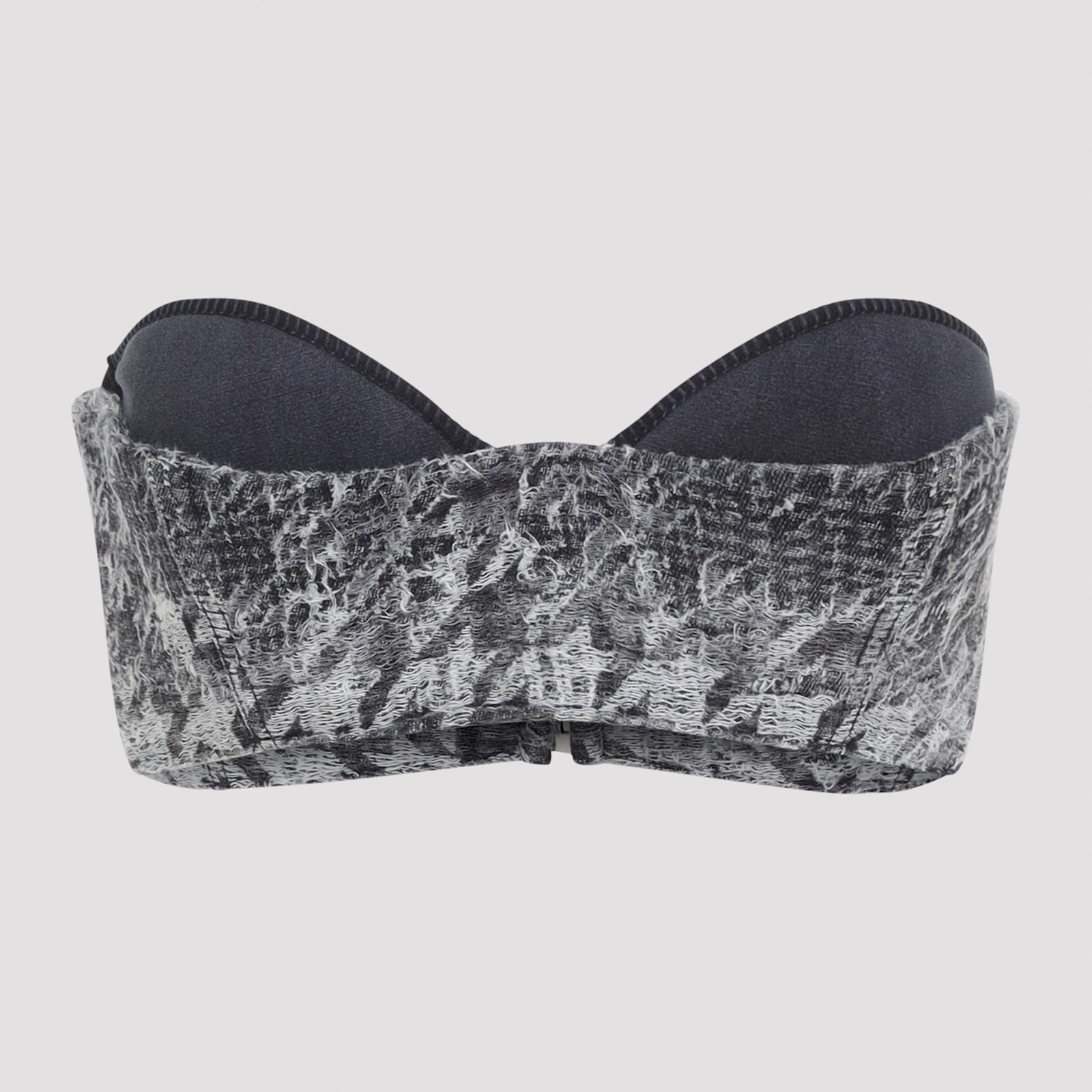 Diesel De-toppys Strapless Cropped Top In Gray