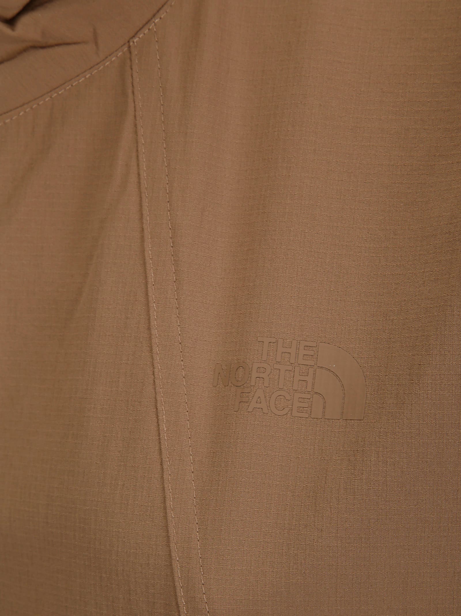 The North Face Black Stretch Nylon Windbreaker In Brown