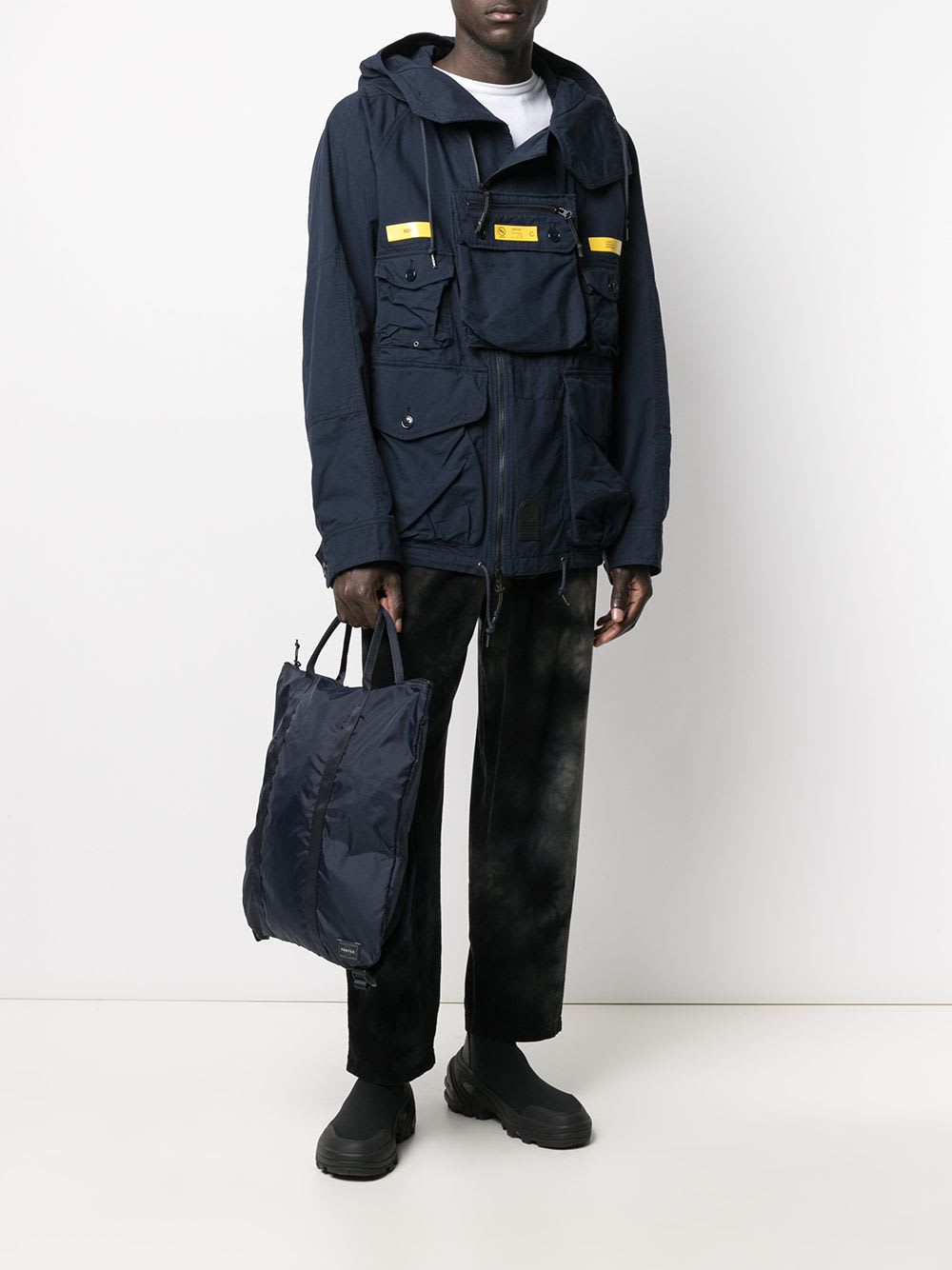 Porter Flex 2way Nylon Tote Bag In Blue