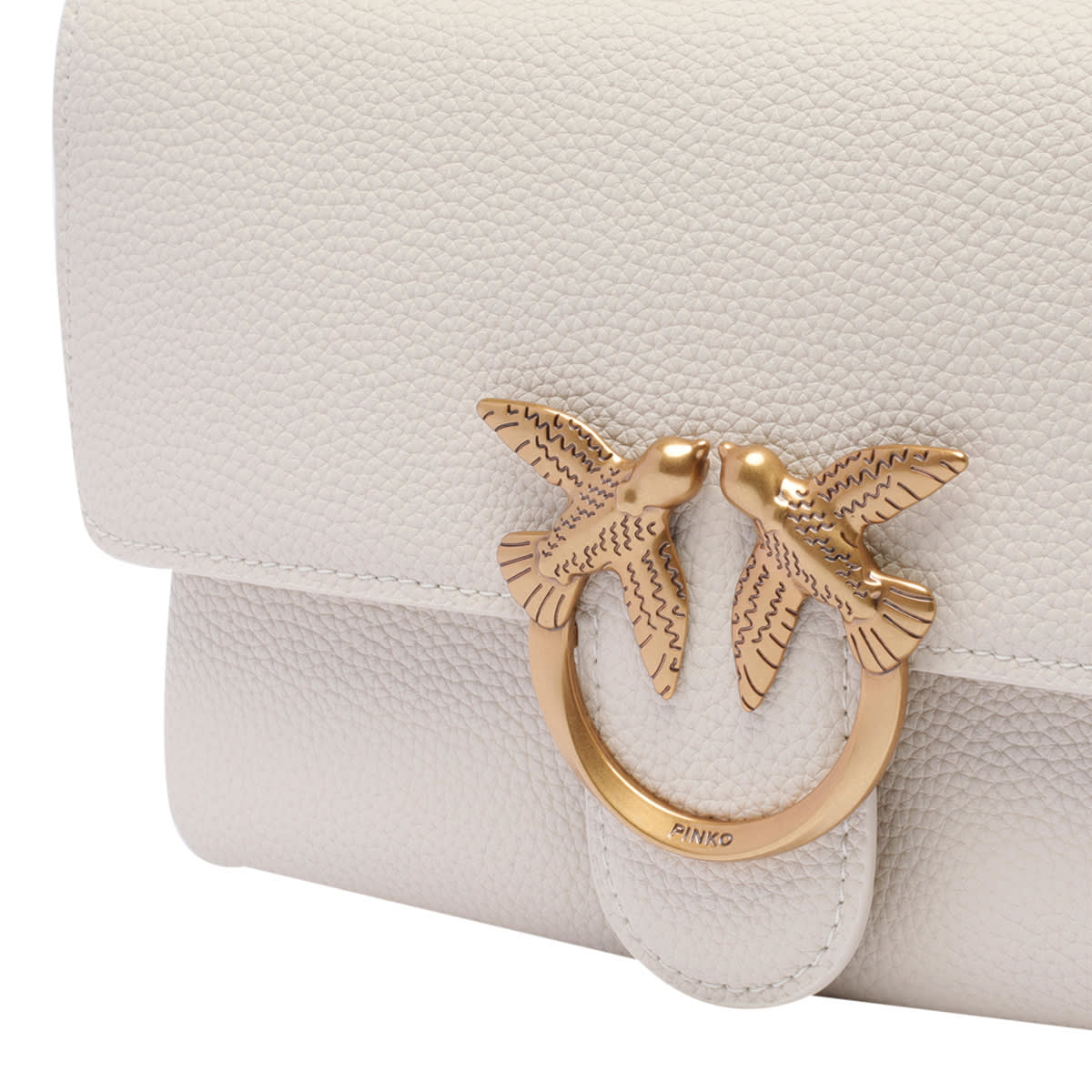 Pinko Mini Love One Soft Crossbody Bag In White