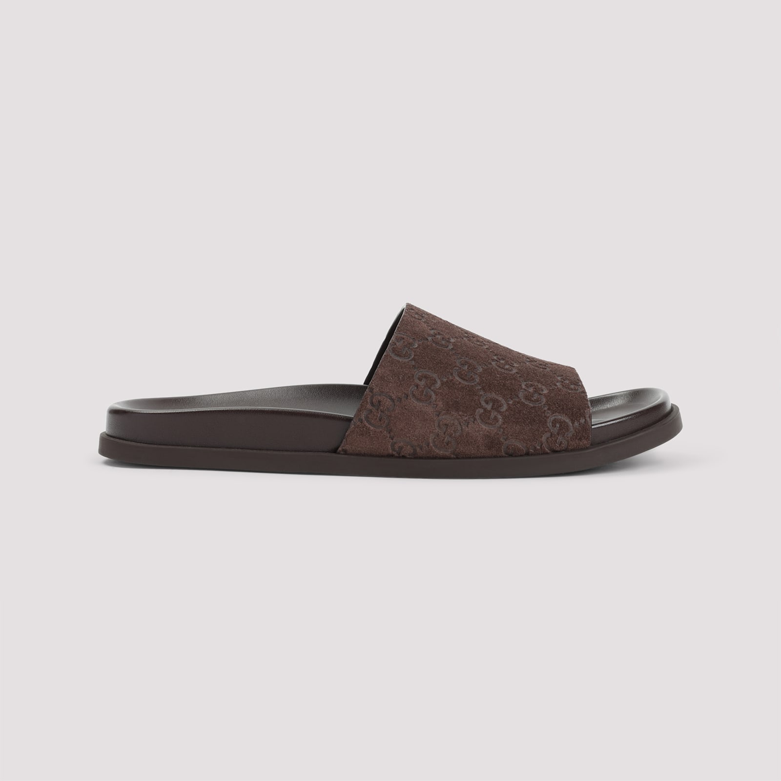 GUCCI BROWN SUEDE SLIPPERS