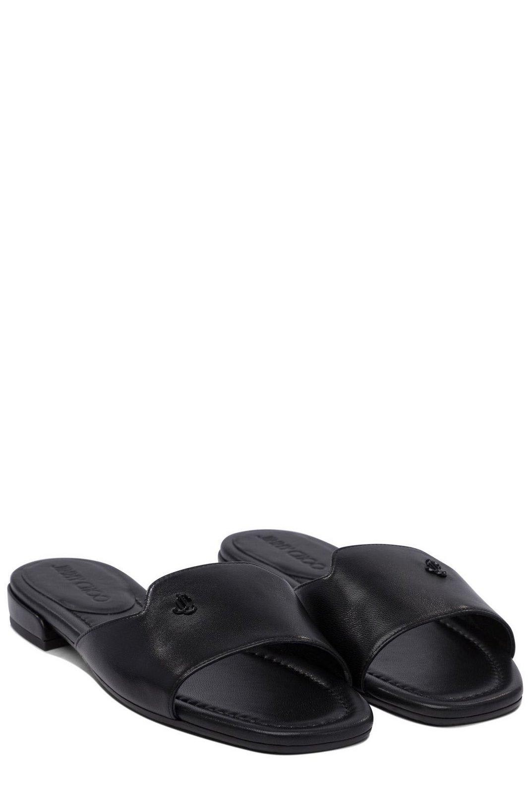 JIMMY CHOO DINA LOGO PLAQUE SLIDES