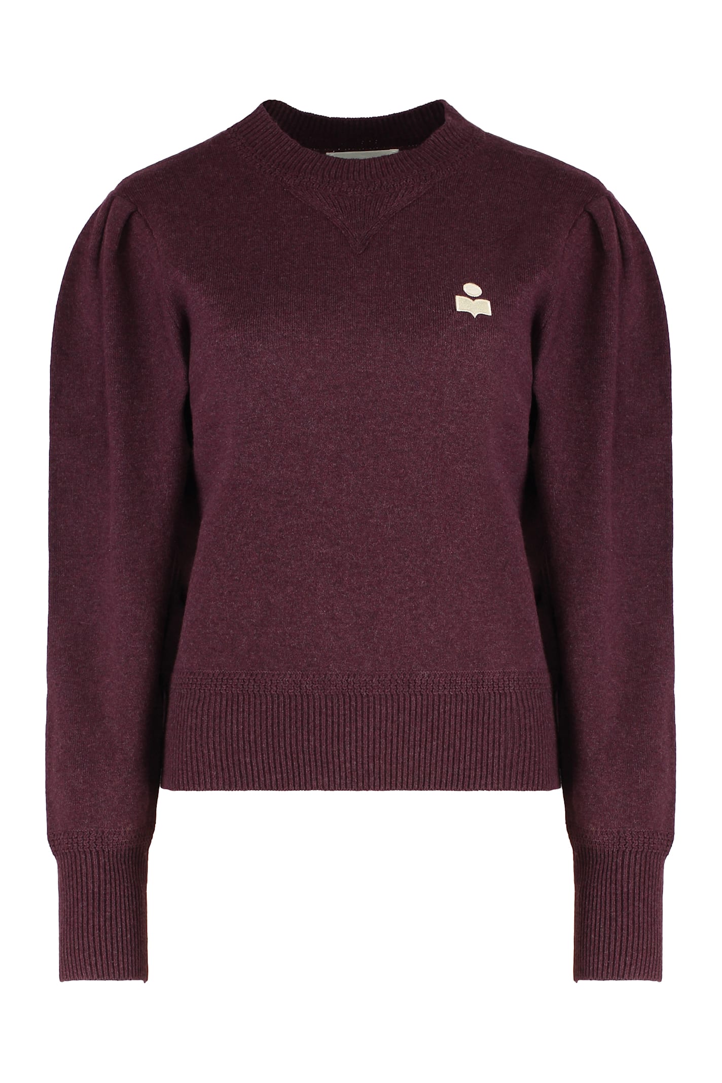 Isabel Marant Étoile Kelaya Cotton-wool Blend Sweater In Burgundy