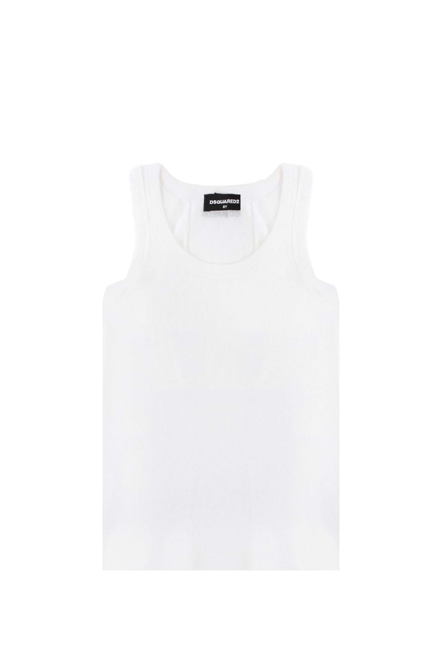 Dsquared2 Kids' Cotton Tank Top In White