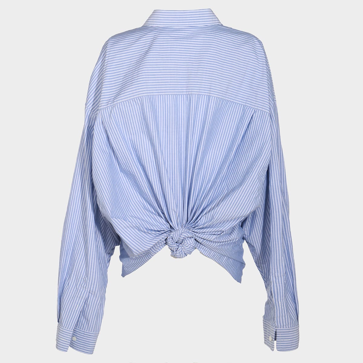 Shop Balenciaga Light Blue Cotton Shirt