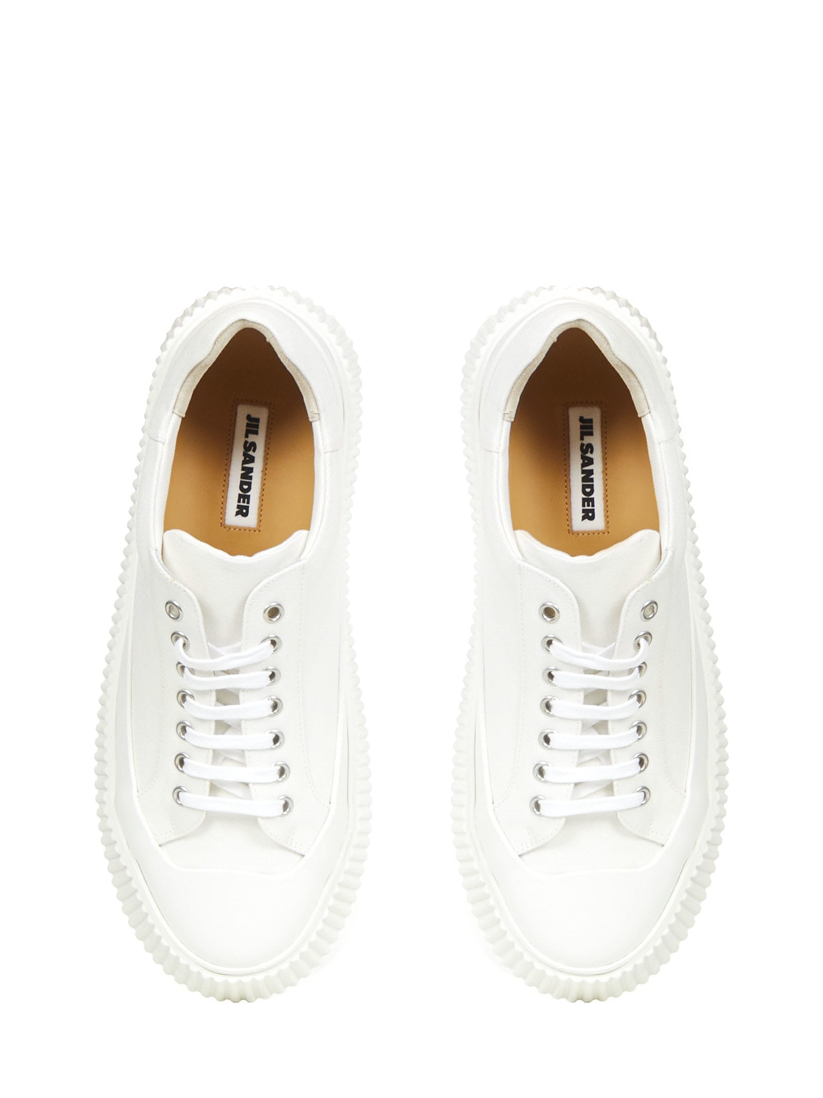 Shop Jil Sander Sneakers In Beige