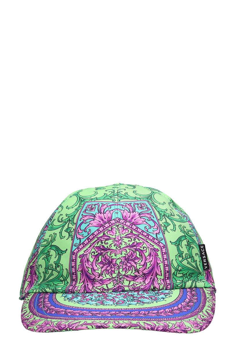 Versace Hats In Green Cotton