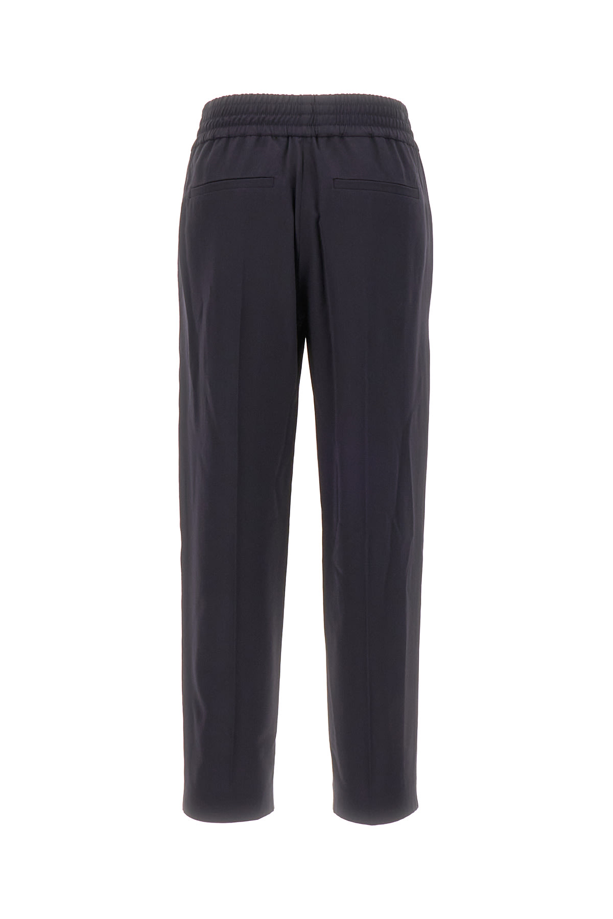 Brunello Cucinelli Midnight Blue Viscose Blend Pant In C2446