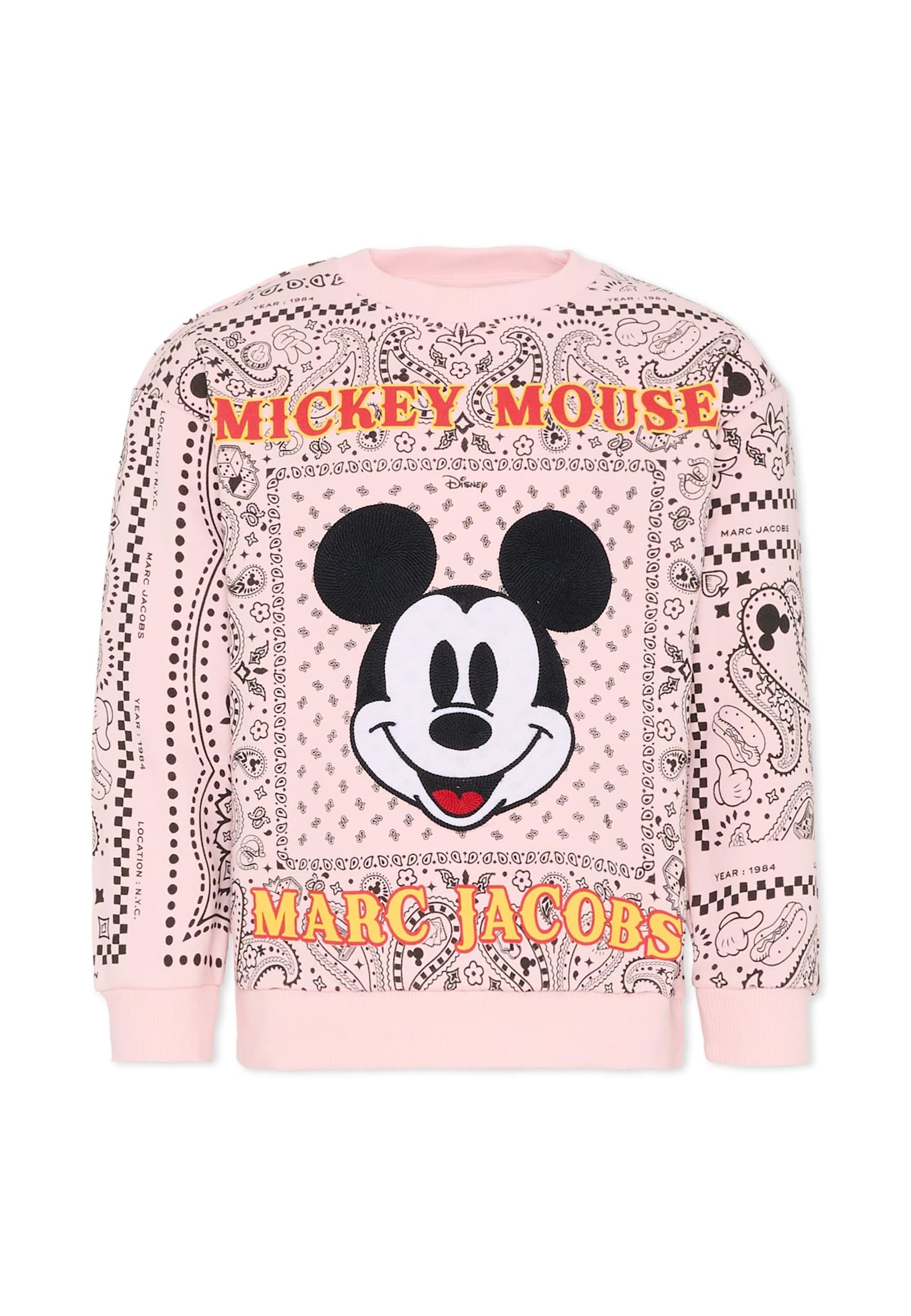 Marc Jacobs Kids' Pink Sweatshirt For Girl With Mickey Mouse