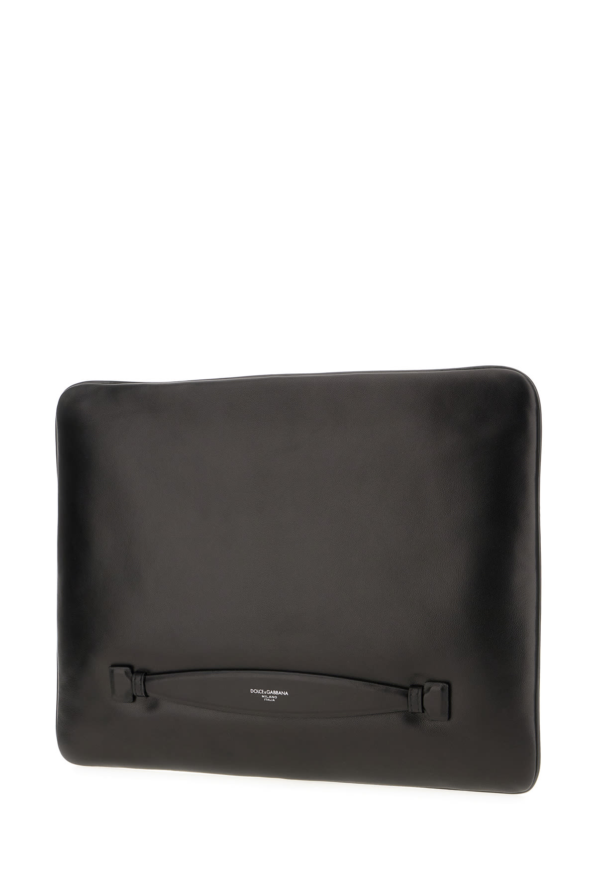 Dolce & Gabbana Logo Printed Clutch Bag In Nero