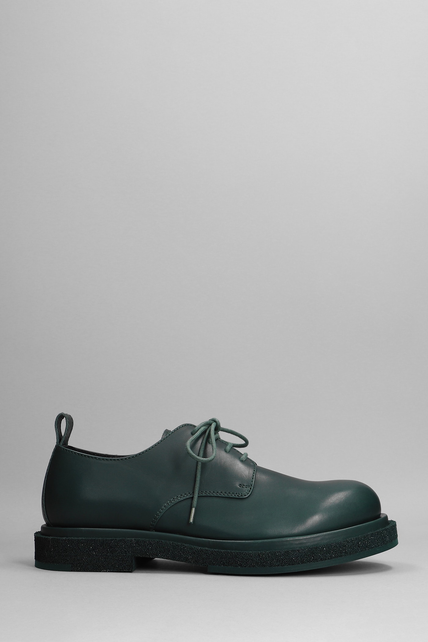 Officine Creative Tonal 001 Lace Up Shoes In Green Leather