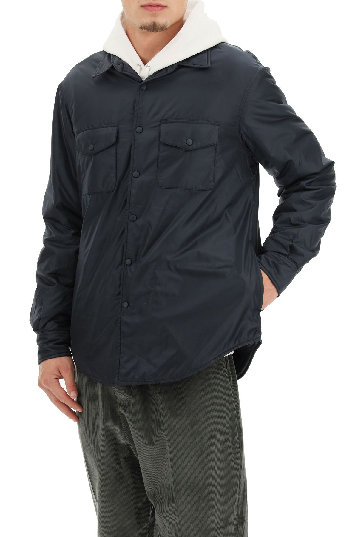 Shop Aspesi 13 Piu Shirt Jacket In Navy