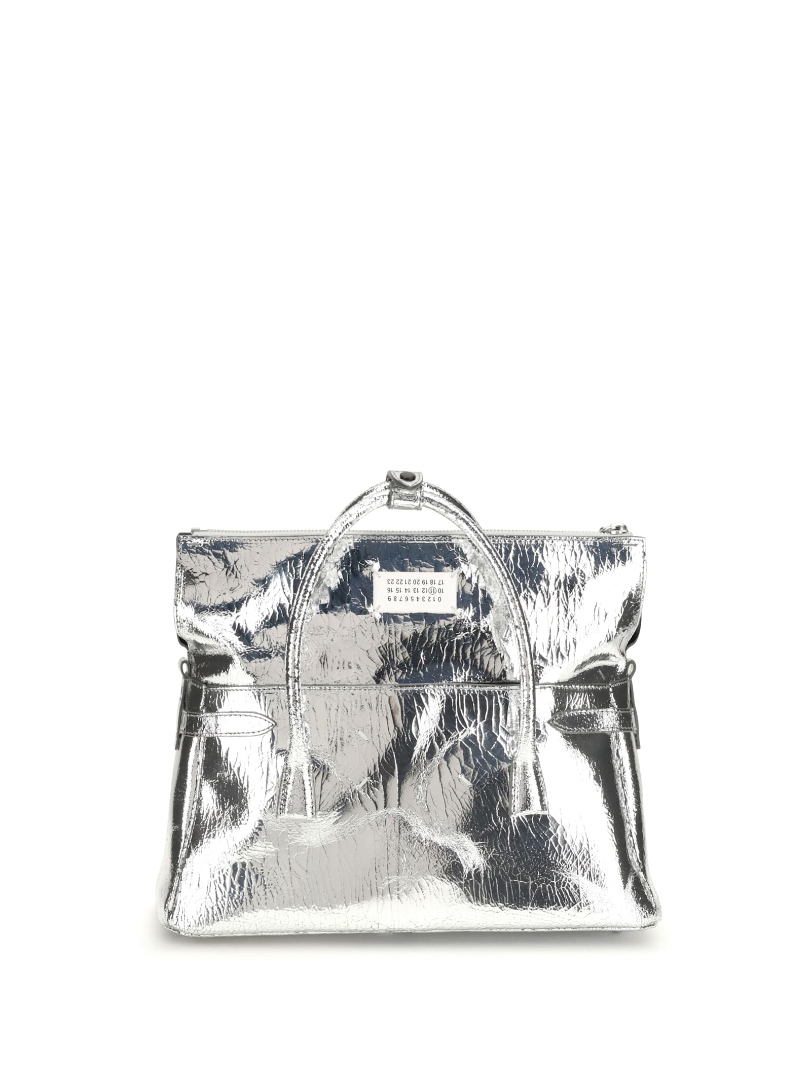 Maison Margiela 5ac East West Medium Tote Bag In Silver