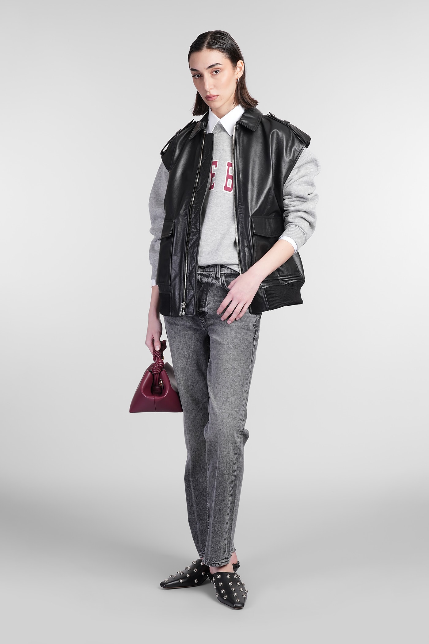 Shop Anine Bing Sonnie Vest In Black Leather