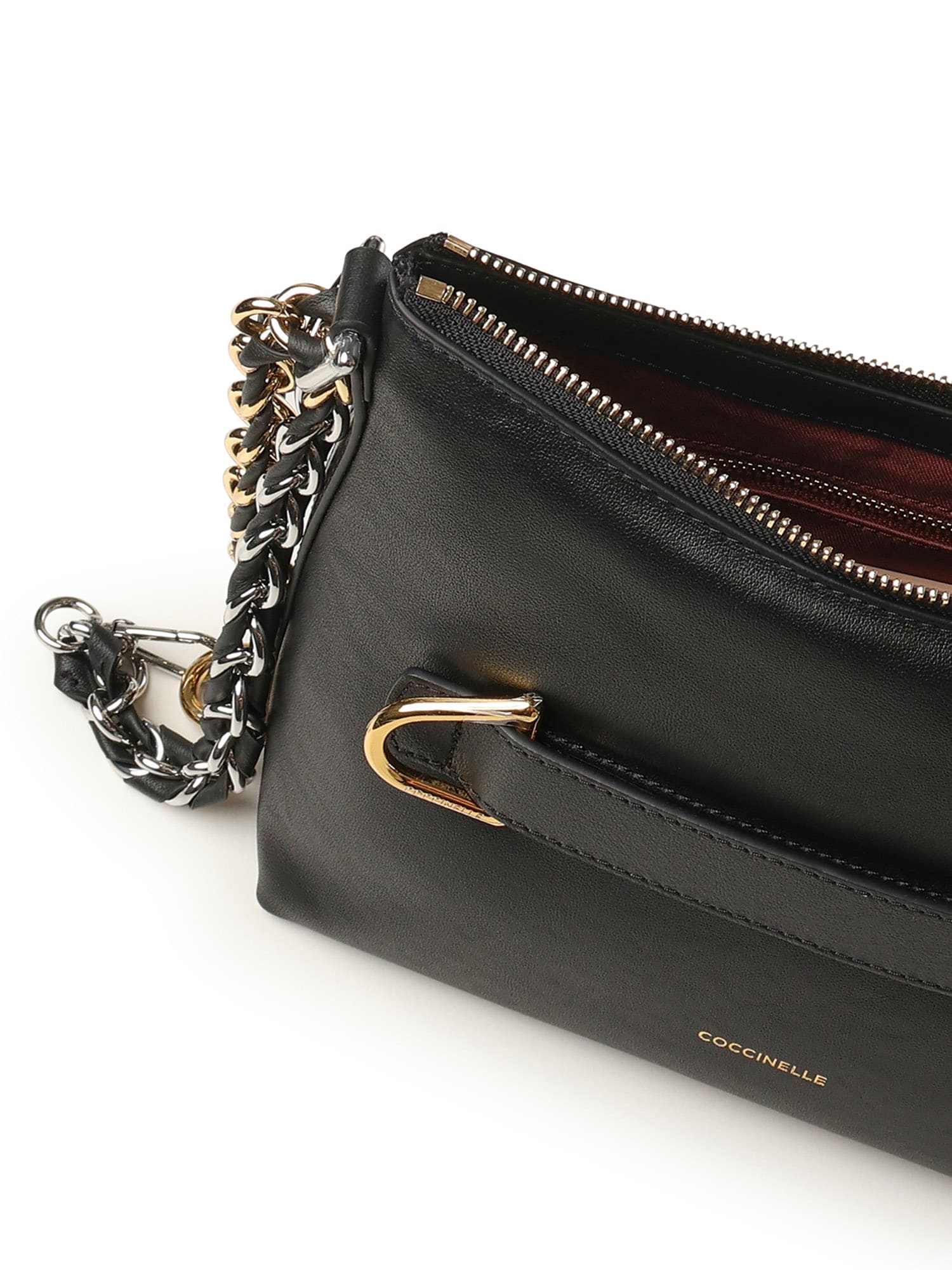Coccinelle Chain-strap Shoulder Bag In Black