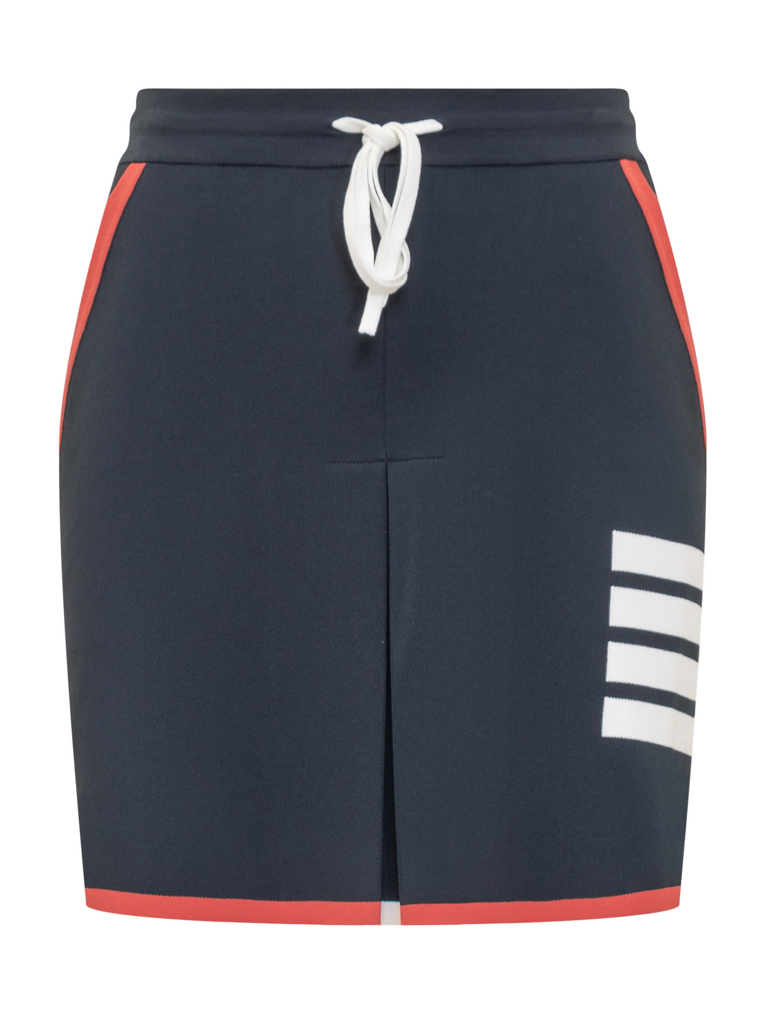 Shop Thom Browne 4-bar Pleated Mini Skirt In Navy