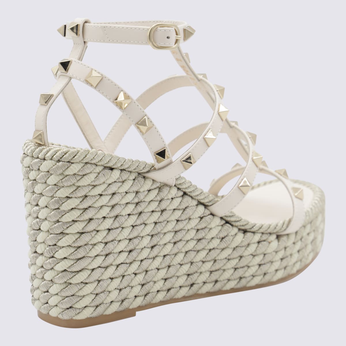 Shop Valentino Ivory Espadrillas In Light Ivory