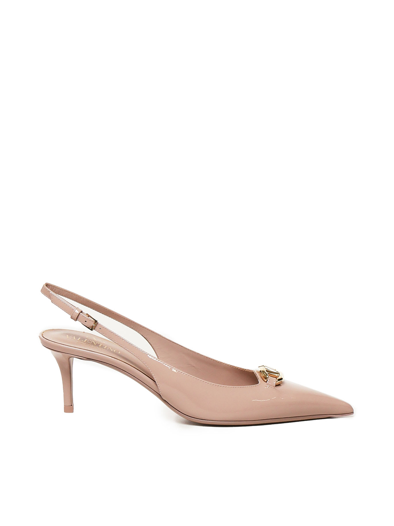 Shop Valentino Slingback Vlogo The Bold Edition In Beige Rose