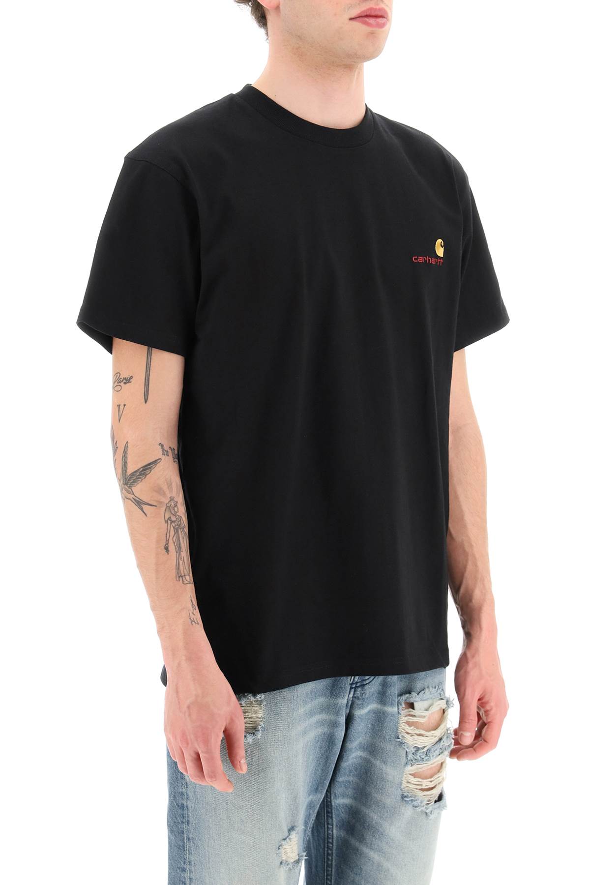 Carhartt American Script T-shirt In Black (black)