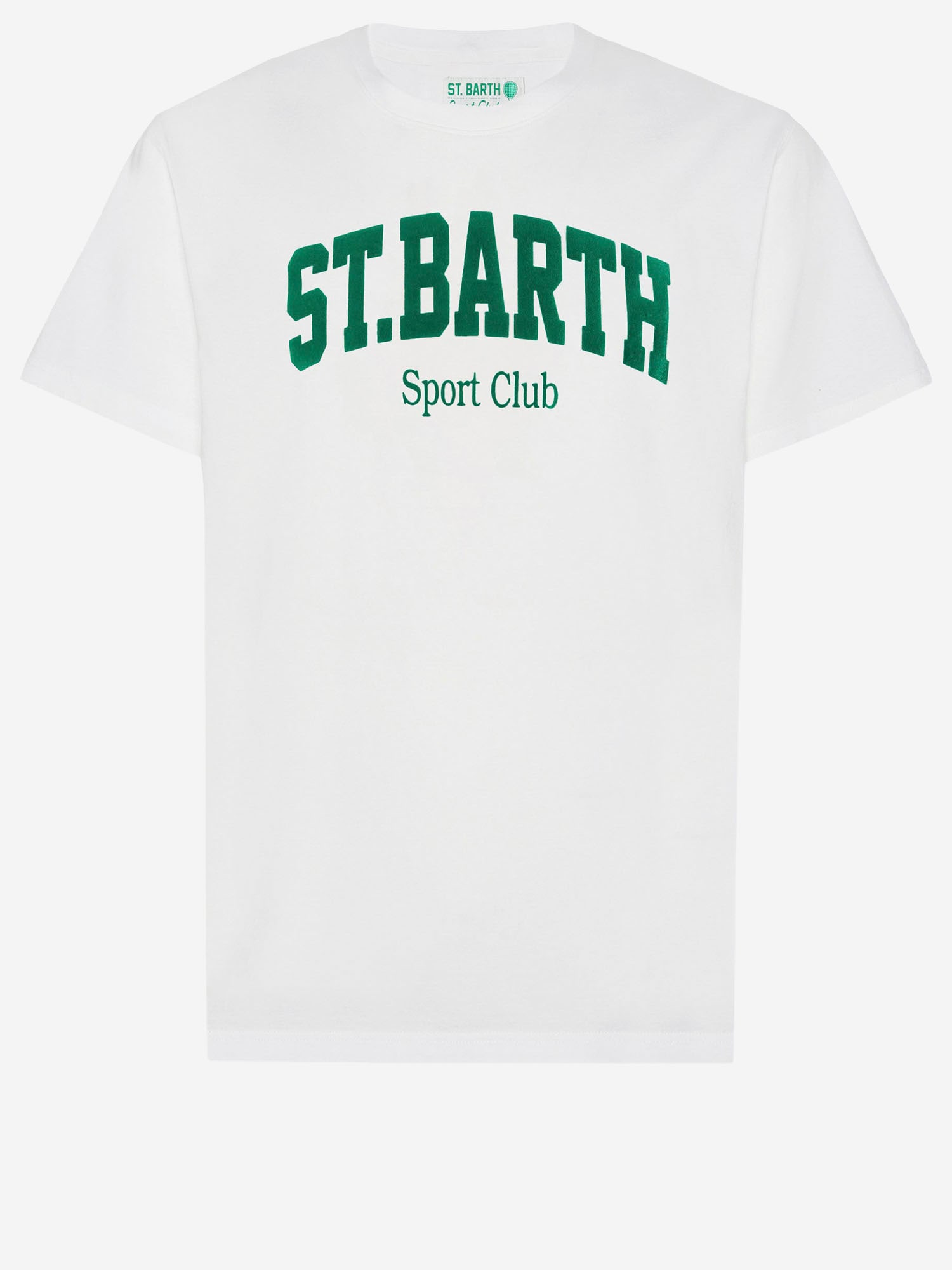 Mc2 Saint Barth Cotton T-shirt With Logo Print In White
